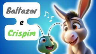 🎵 Baltazar e Crispim  O BURRO E O GRILO  HISTORINHAS INFANTIS para as crianças se divertirem [upl. by Kaitlynn]