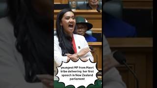 Youngest mp from maori tribe first speech in new zealand parliament shorts māori haka [upl. by Nyrhtak]