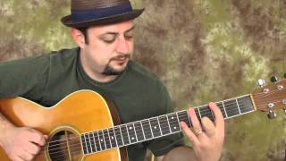 acoustic blues scale  fun easy beginner guitar [upl. by Nhguavaj921]