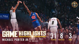 Michael Porter Jr Full Game Highlights vs Knicks 🎥 [upl. by Eissak838]