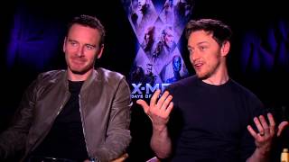 Michael Fassbender and James McAvoy Interview [upl. by Aggri745]