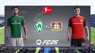 Wender Bermen vs Bayer leverkusen  BUNDESLIGA 2425  2024 Full Match 4K  FC 25 [upl. by Dianthe144]