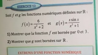 Fonction bornée exercice 12 page 78 ALMOUFID [upl. by Artapoelc]