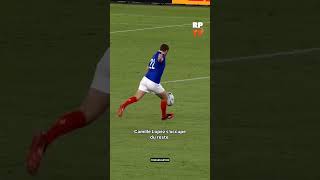 Le sangfroid de Camille Lopez🥶 rugby sports soccer kick dropkick soccer worldcup worldrugby [upl. by Annig]