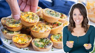 Homemade Mini Quiche  3 Delicious Flavors [upl. by Amhser]