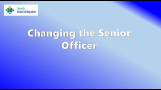 Changing the Senior Officer [upl. by Sisely459]