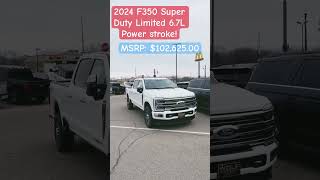 2024 F350 Super Duty Limited 67L Power stroke  Star White [upl. by Nemracledairam859]