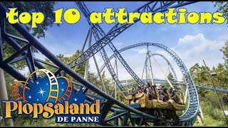 Top 10 Attractions Plopsaland De Panne 2021 4K [upl. by Novihc166]