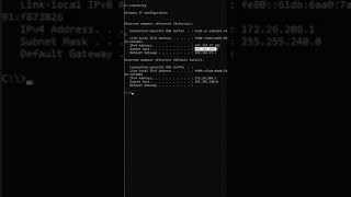 1 Minute IT IPConfig command shorts [upl. by Naitsirhc]