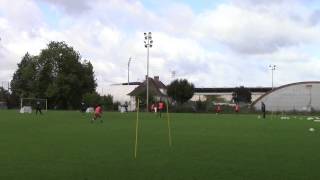 Séance entrainement football  A J AUXERRE U17 Travail du bloc défensif à 6 contre 4 [upl. by Nairolf]