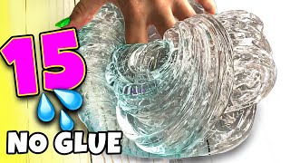 Testing 15 NO GLUE SLIME 1 INGREDIENT WATER SLIME and VIRAL SLIME RECIPES [upl. by Ivie]