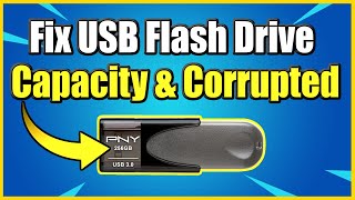 How to Restore USB Flash Drive to FULL Capacity Fix Corrupted USB Drive [upl. by Mosier]