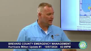 Tracking Milton 🌀  Brevard County officials are giving an update ahead of Hurricane Miltons lan… [upl. by Iahk]