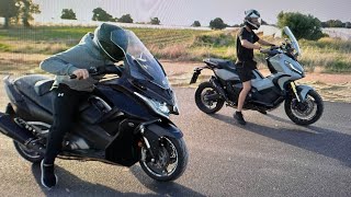 Kymco AK550 Stg1 VS Honda X ADV 750 W akrapovic [upl. by Karola]