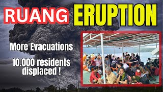 NEW Danger Zone  Desperate Residents more Eruptions expected ruang volcano indonesia magma [upl. by Iliam]