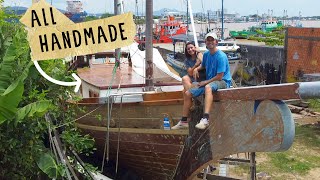 Building the interior HARDWOOD furniture of our OFFGRID SAILBOAT — Sailing Yabá 119 [upl. by Killian]