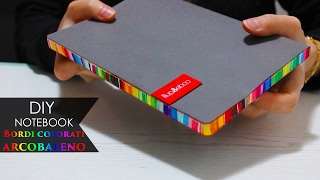 DIY Notebook Bordi colorati arcobaleno  Rainbow book edge 2 [upl. by Oniratac894]