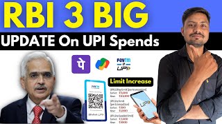 RBI 3 NEW BIG UPDATE on UPI transaction 2024  RBI on UPI limit Increase 😲 [upl. by Greenwood]