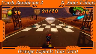 Crash Bandicoot 3 Warped  Orange Asphalt Box Gem [upl. by Akinet591]