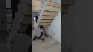 Zigzag staircase homedecor  homeimprovement staircaseconstruction stairscase [upl. by Walton671]