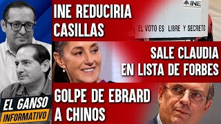 INE REDUCIRÍA CASILLAS GOLPE DE EBRARD A CHINOS SALE CLAUDIA EN LISTA DE FORBES [upl. by Rep]