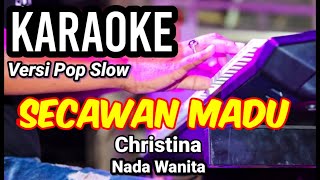 SECAWAN MADU  Kristina  Karaoke pop slow nada wanita  Lirik [upl. by Aivataj]