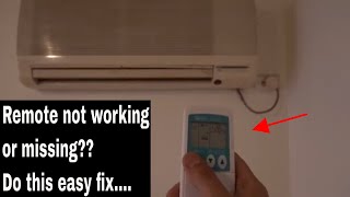 Air conditioner remote not working or missing Do this [upl. by Ashly]