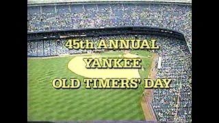 45th Yankee Old Timers Game 1991 [upl. by Papotto937]