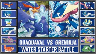 QUAQUAVAL vs GRENINJA  Water Starter Pokémon Battle Pokémon Scarlet amp Violet [upl. by Evin]