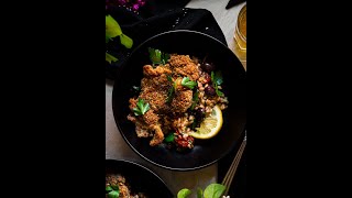 Za’atar Crusted Chicken Thighs with Briny Farro Salad shorts [upl. by Sudderth844]