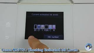 Canon Pixma MG7751 How to Check Estimated Ink Levels [upl. by Albur476]