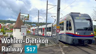 ⁴ᴷ⁶⁰ Exploring Zürichs SBahn Line S17  The Wohlen–Dietikon Railway [upl. by Selij]