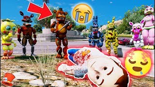 WITHERED FREDDY KNOCKS OUT REDHATTER IM NOT GETTING UP GTA 5 Mods FNAF RedHatter [upl. by Siblee237]