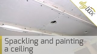 How to spackle a ceiling Spackling and painting a drywall ceiling [upl. by Trescott]