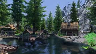 Skyrim Serenity Peaceful Riverwood Nature Sounds for Relaxation [upl. by Aip]