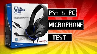 Hyperx Cloud Stinger Core PS4 amp PC Microphone Test [upl. by Edita852]