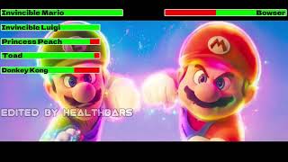 The Super Mario Bros Movie 2023 Final Battle with healthbars 44 [upl. by Venita]