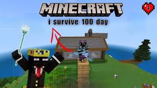 i survive 100 day in ocean only island MINECRAFT POCKET EDITION Hindi [upl. by Mercedes896]