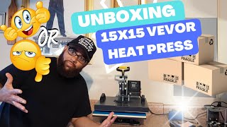 Vevor 6 in 1 Heat Press Review 15 x 15 Unboxing Assembling Set Up How to Use Vevor Heat Press [upl. by Naamann887]