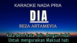 Dia  Reza Artamevia Karaoke Male Key Nada Pria 5 E mayor [upl. by Chiquia]