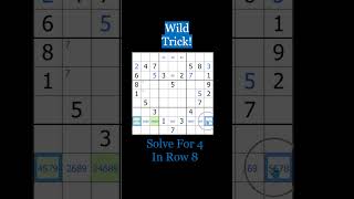 Wild Sudoku Trick Sudoku Shorts No 36 play Sudoku puzzle [upl. by Estrella]