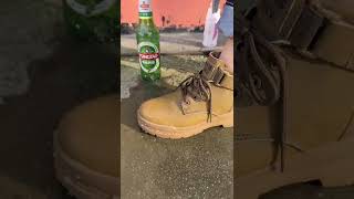 Our safety shoes are waterproof do you need it safetyshoes shoes safetyfirst diy safetyboots [upl. by Aysab]