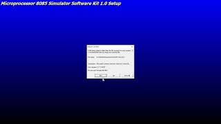 Microprocessor 8085 Simulator Software Kit 10 Install amp download [upl. by Riedel]