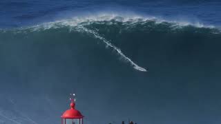 26 Meters Wave World Record  NazaréPortugal  Sebastien Steudtner GER [upl. by Nnylrac]