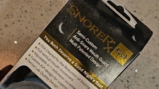 Trying the SnoreRX Plus anti snoring mouthpiece p1 [upl. by Nilyaj311]