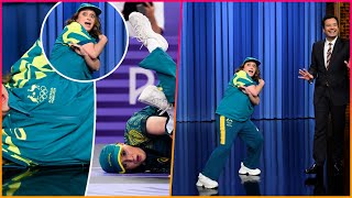 Rachel Dratch mocks Olympic breakdancer Raygun while appearing on The Tonight [upl. by Whitehurst150]