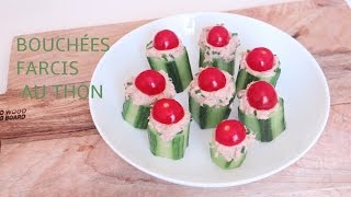 BOUCHÉES DE CONCOMBRE FARCIS AU THON •❀ Recettes dété [upl. by Lustick384]