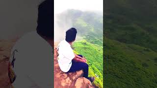 Harihar Fort💚📍travel trending nature shots hariharfort maharashtra sahyadri music vlog [upl. by Reta546]