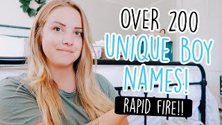 OVER 200 UNIQUE BABY BOY NAMES EPIC RAPID FIRE [upl. by Eussoj]