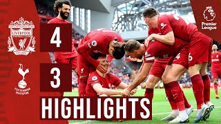 HIGHLIGHTS Liverpool 43 Tottenham Hotspur  Dramatic Jota winner [upl. by Einnok]